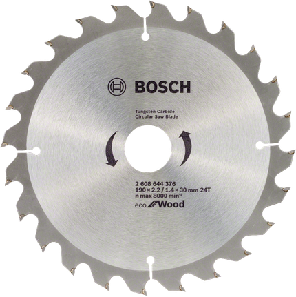 Bosch ahşap daire testere bıçağı, tungsten karbür dişler.