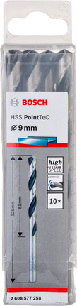 Bosch HSS PointTeQ 9 mm spiral matkap ucu seti.