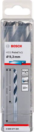 Bosch HSS PointTeQ 9.3mm spiral matkap ucu seti.