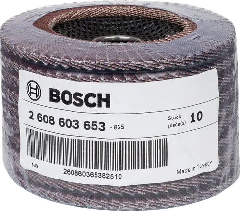 Bosch X431 flap disk, metal için standart, 60 kum tanecikli.