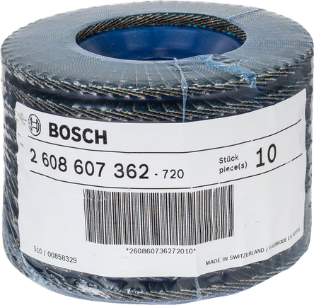 Bosch X551 Expert metal zımpara diski, 115 mm, 60 kum tanecik boyutu.
