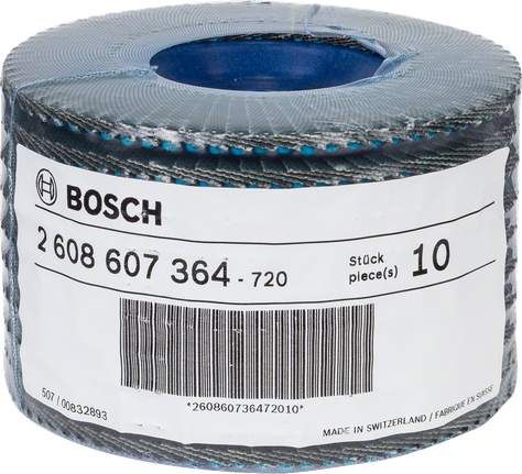 Bosch Flap Disc X551 Expert Metal Zımpara Diski, 115 mm, 120 kum tanecik boyutu.