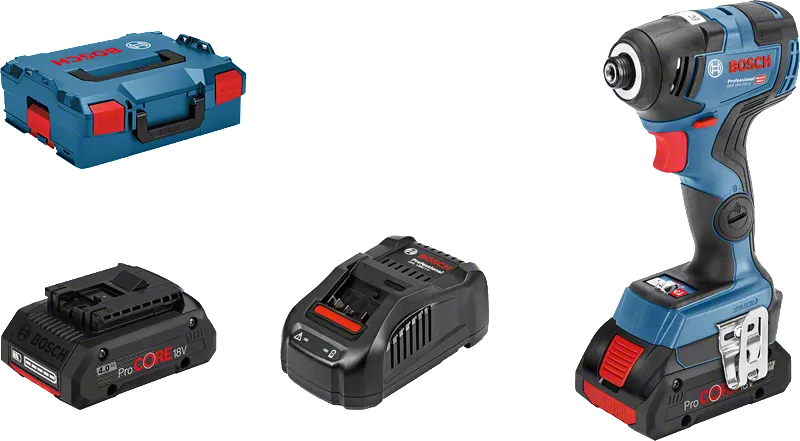 Bosch GDR 18V-200 C darbeli tornavida seti, akü ve şarj cihazı ile birlikte.