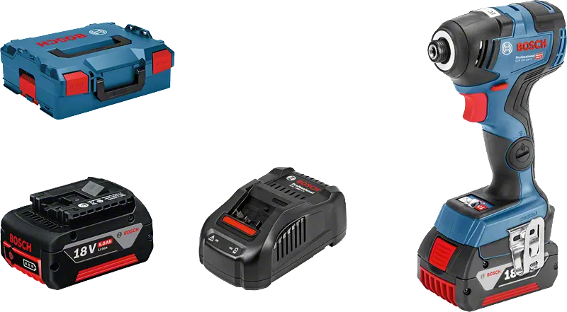 Bosch GDR 18V-200 C akülü darbeli tornavida seti.
