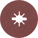 Yıldız şeklinde merkez delikli Bosch zımpara diski.