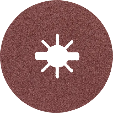 Yıldız şeklinde merkez delikli Bosch zımpara diski.