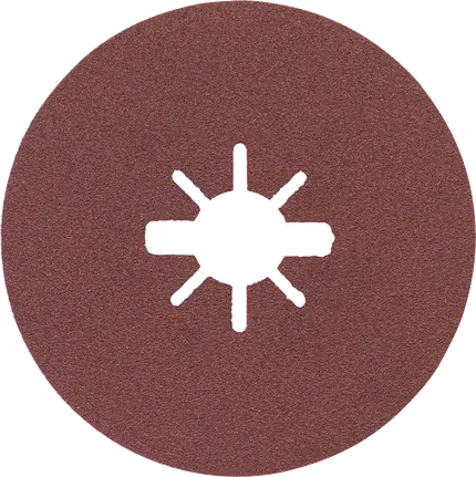 Yıldız şeklinde merkez delikli Bosch zımpara diski.