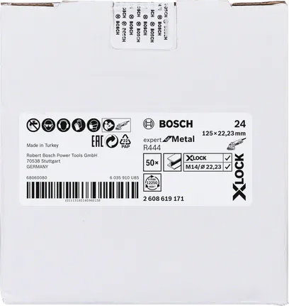 Bosch X-LOCK fiber zımpara diski 125mm 24 Grit.