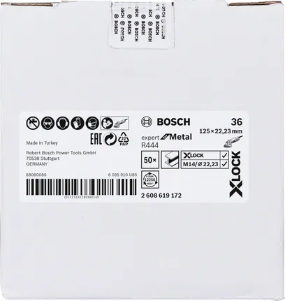 Bosch X-LOCK fiber zımpara diski 125mm G36.