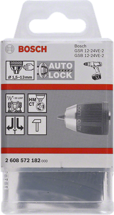 Bosch anahtarsız mandren 1,5–13 mm.