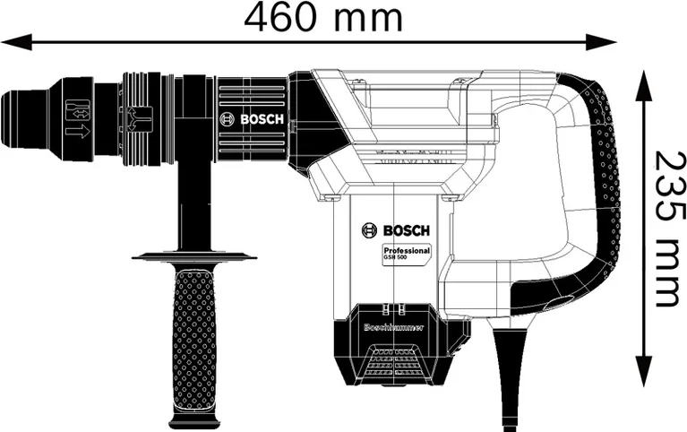 PRO GSH 500 Yıkım çekici boyutları.