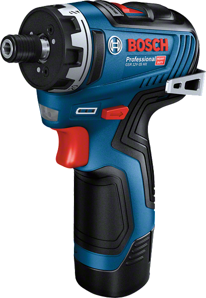 Bosch GSR 12V-35 HX akülü tornavida, kompakt tasarım.