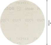 Bosch EXPERT M480 zımpara ağı 125 mm G320, orbital zımpara makineleri için.