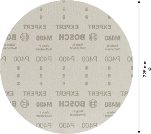 Bosch EXPERT M480 alçıpan zımparalama filesi diski, 225mm.