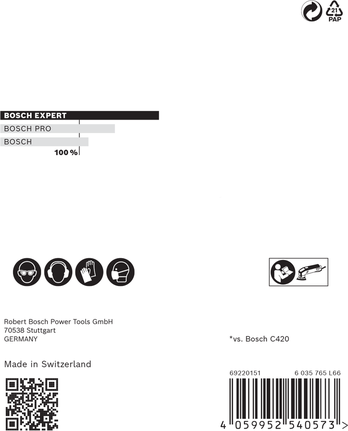 Bosch EXPERT M480 zımpara filesi 93 mm G150.