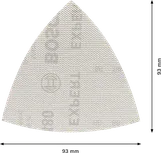 Bosch 93x93 mm ebatlarında, 240 kum numaralı, Delta zımpara makineleri için zımpara ağı.