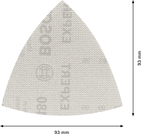 Bosch 93x93 mm ebatlarında, 240 kum numaralı, Delta zımpara makineleri için zımpara ağı.