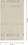Bosch EXPERT M480 zımpara filesi 80x133mm G 120 yaprak.