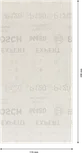 Bosch EXPERT M480 zımpara kağıdı, 115x230 mm, 120 kum tanecik boyutu.