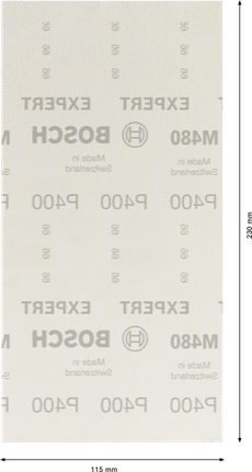 Bosch EXPERT M480 zımpara filesi, 115x230 mm G 400.