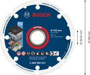 Bosch EXPERT Elmas Metal Kesme Diski 105 mm.