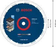 Bosch EXPERT Elmas Metal Taşlama Diski 355 mm çok amaçlı kesme diski.
