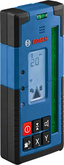 IP67 toz ve sıçrama korumasına sahip Bosch LR 65 G lazer alıcısı.