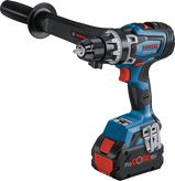 Bosch GSR 18V-150 C yan saplı akülü matkap.