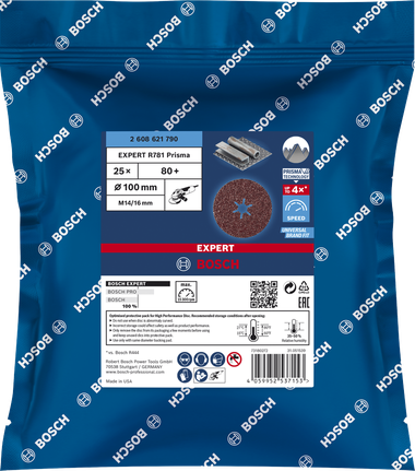 Bosch EXPERT R781 Prisma seramik elyaf disk 100mm G 80.