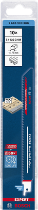 Bosch EXPERT Sert Çivi Paletleri S1122CHM karbür pistonlu testere bıçakları 10'lu paket.
