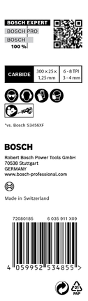 Bosch EXPERT Çok Amaçlı Malzeme S 1256 XHM pistonlu testere bıçağı.