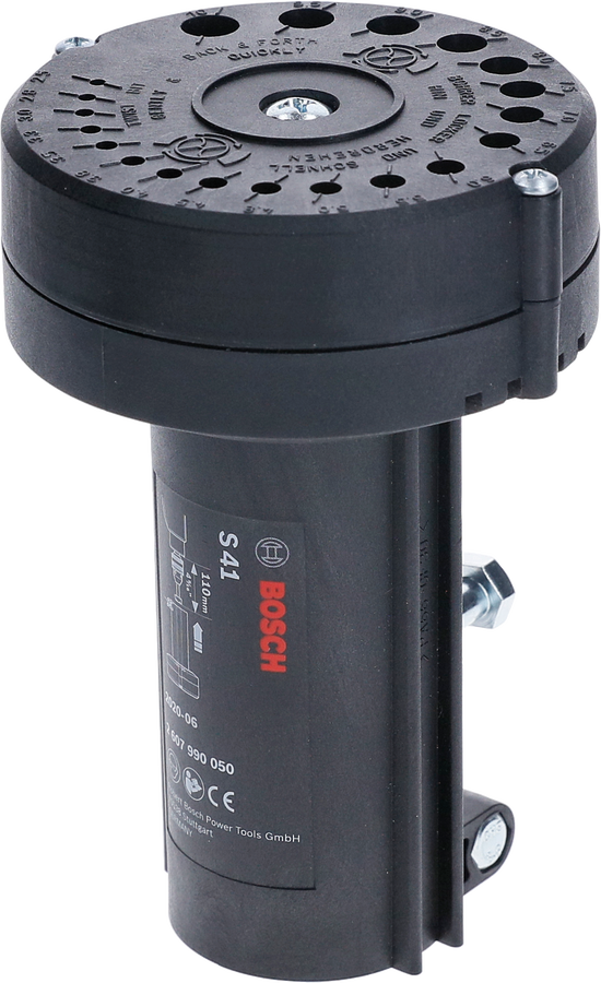 Bosch S41 matkap ucu bileyici, birden fazla boyutta kılavuza sahiptir.