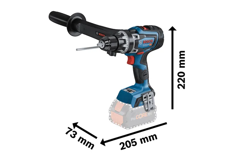 PRO GSR 18V-150 C Bosch GSR 18V-150 C yan saplı akülü matkap.