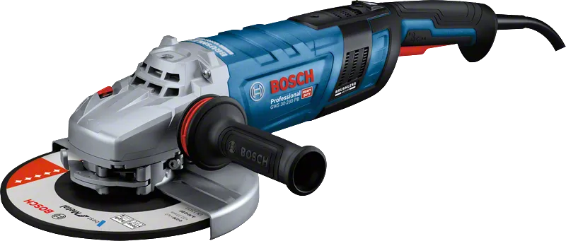 Bosch GWS 30-230 PB yan saplı açılı taşlama makinesi.