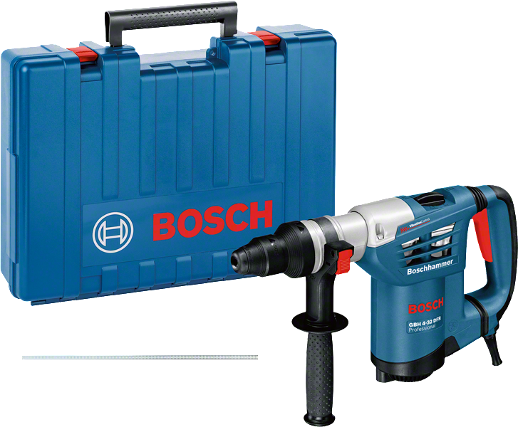 Bosch GBH 4-32 DFR darbeli matkap taşıma çantasıyla birlikte.