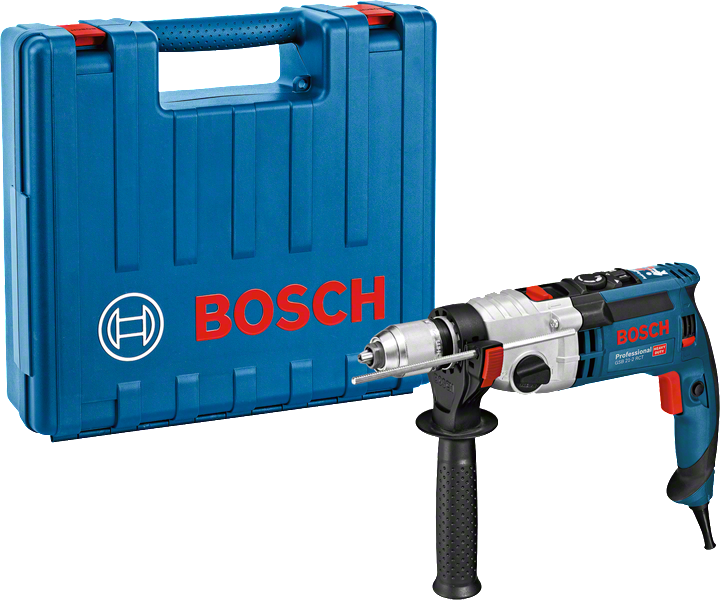 Bosch GSB 21-2 RCT matkap taşıma çantasıyla birlikte.