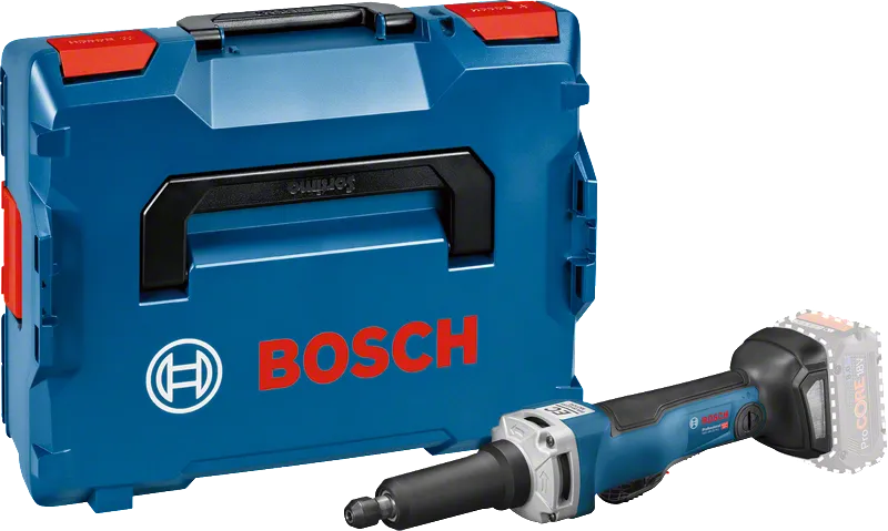 Bosch GGS 18V-23 PLC akülü düz taşlama makinesi, kutusuyla birlikte.