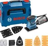 Bosch GSS 160 Çok Amaçlı Zımpara Makinesi, kılıfı ve zımpara pedleri ile birlikte.