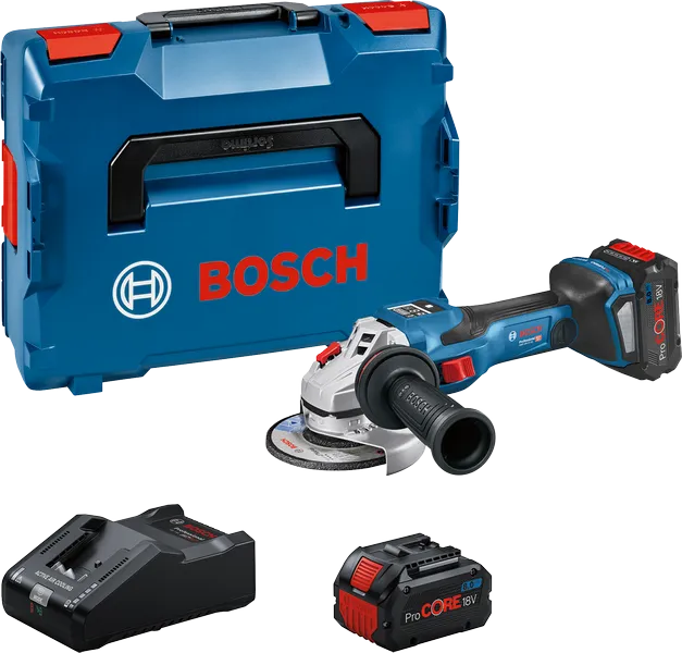 Bosch GWS 18V-15 SC akülü açılı taşlama makinesi seti.
