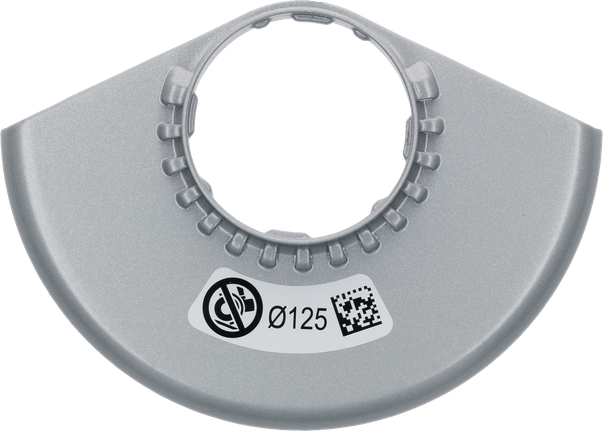 Bosch kapaksız koruma kalkanı, 125 mm çapında.