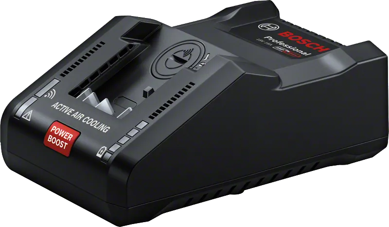 Bosch GAL 18V-160 C power boost özellikli akü şarj cihazı.