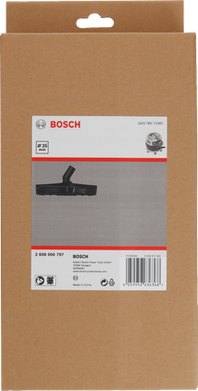 Bosch, 35 mm çapında, geniş yüzeyli elektrikli süpürge başlığı.