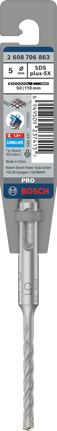 Bosch SDS plus-5X 5 x 50 x 110 mm darbeli matkap ucu.