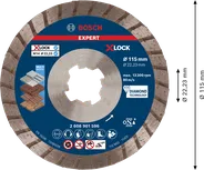 Bosch EXPERT MultiMaterial X-LOCK elmas kesme diski 115mm.