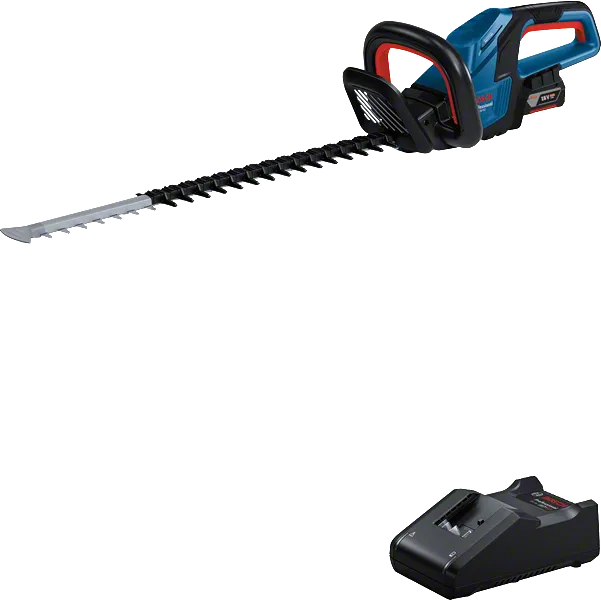 Bosch GHE 18V-60 şarjlı akülü çit budama makinesi.