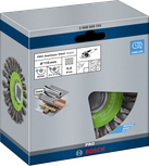Bosch PRO Paslanmaz Çelik ağır hizmet tipi X-Lock tel fırça 115 mm.