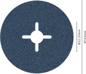 Bosch PRO R574 Fiber Disk 125 mm G120 zımparalama için.