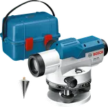 Bosch GOL 32 D optik su terazisi taşıma çantasıyla birlikte.