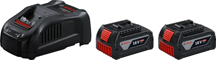 Bosch başlangıç seti GAL 1880 CV şarj cihazı iki adet 18V 5Ah akü ile birlikte.