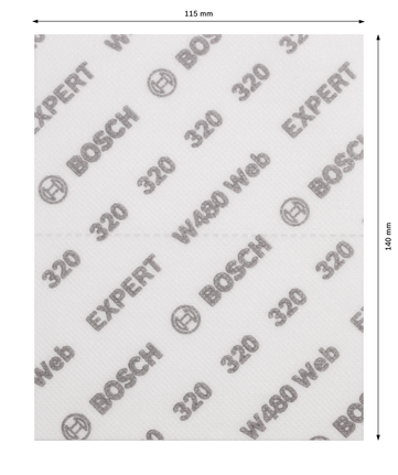 Bosch EXPERT W480 Web 1/4 el zımpara kağıdı G320.
